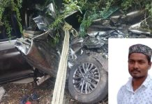 वणी मारेगाव रोड वरील निंबाळा जवळ भीषण अपघात, एक जागीच ठार.