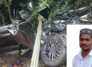 वणी मारेगाव रोड वरील निंबाळा जवळ भीषण अपघात, एक जागीच ठार.