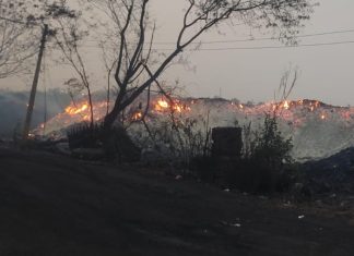 कोळशाच्या ढिगार् याला आग ,एफसीआयचे करोडेचे नुकसान.