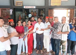 श्री रंगनाथ स्वामी सेवा समितीच्या वतीने वैभवी चा सत्कार..