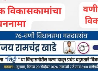 सर्व समावेशक वचननामा घेवून संजय खाडे निवडणुकीच्या मैदानात…