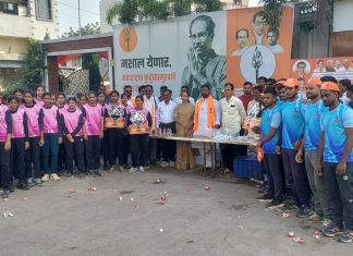हिंदू हृदय सम्राट बाळासाहेब ठाकरे यांच्या स्मृतिदिना निमित्ताने एकात्मता दौड संपन्न.