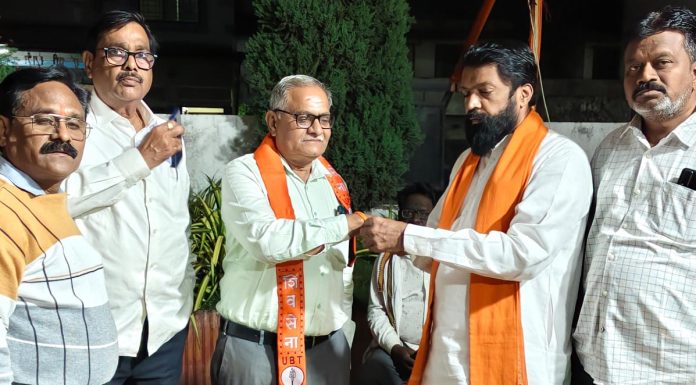 डॉ सुनील श्यामराव ठाकरे वडजापुर यांच्या शिवसेनेत प्रवेश…