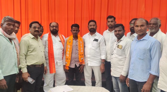 भाजपचे संदीप शिवाजी बलकी यांचा शिवसेनेत प्रवेश.