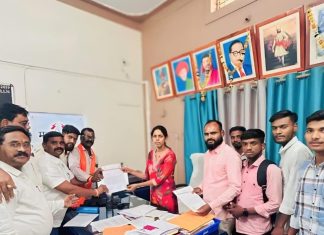 वणी शहारत स्मार्ट ( प्रिपेड) मीटर न बसविण्याची शिवसेनेची ची मागणी.