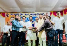 विरकुंड येथील “आमदार चषक” कबड्डी सामन्याचे थाटात उद्घाटन.