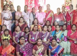 राजस्थानी महिला मंडळ तर्फे प्ले स्कूल मधील मदतनीस महिलांचा सन्मान.