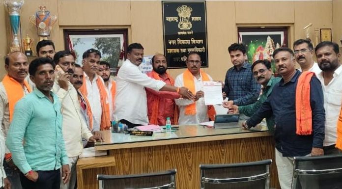 शिवसेना वणी शहर कडून मुख्याधिकाऱ्यांना सात दिवसांचा अल्टिमेटम.