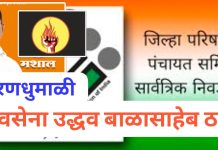 शिवसेना उद्धव बाळासाहेब ठाकरे पक्षाच्या वतीने जिल्हापरिषद, पंचायत समितीच्या सार्वत्रिक निवडणुकीच्या अनुषंगाने पक्षाच्या उमेदवारी अर्जाच्या वाटपाला सुरुवात.