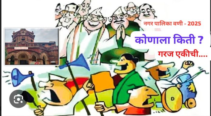 निवडणुक कार्यकर्त्यांची, स्पर्धा मात्र नेत्यांची.