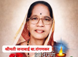 सुनील रांगणकर यांना मातृशोक, जनाबाई बापुराव रांगणकर यांचे निधन.
